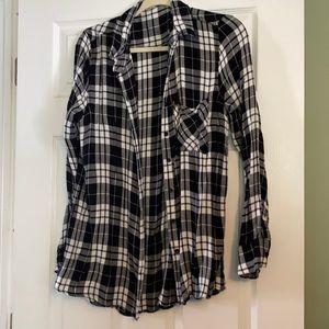 Black and white button down shirt